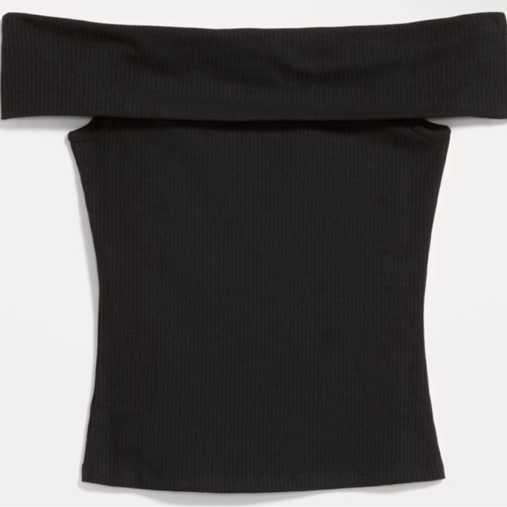 Old Navy Black Off-Shoulder Tank Top